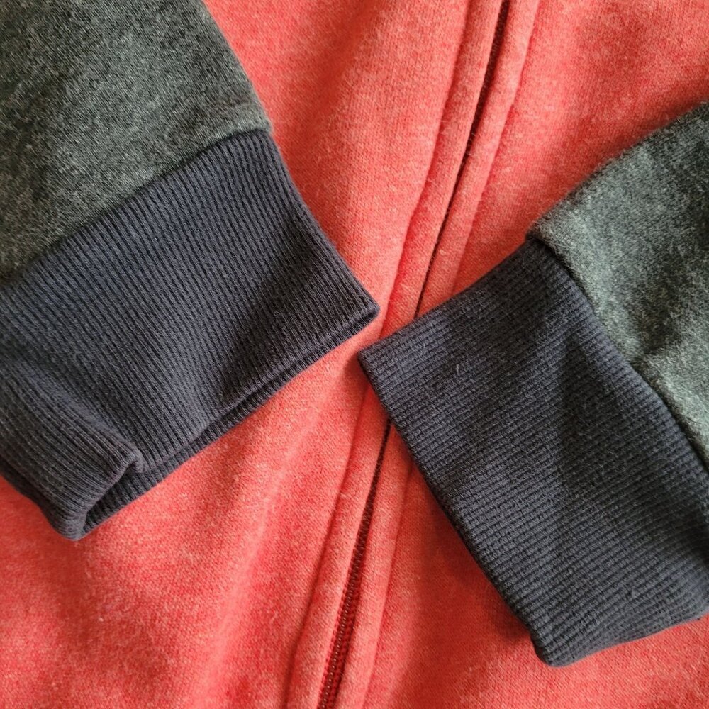 GLMR KLLS XL Red & Gray Zip-Up Hoodie With Pockets - Picture 4 of 6